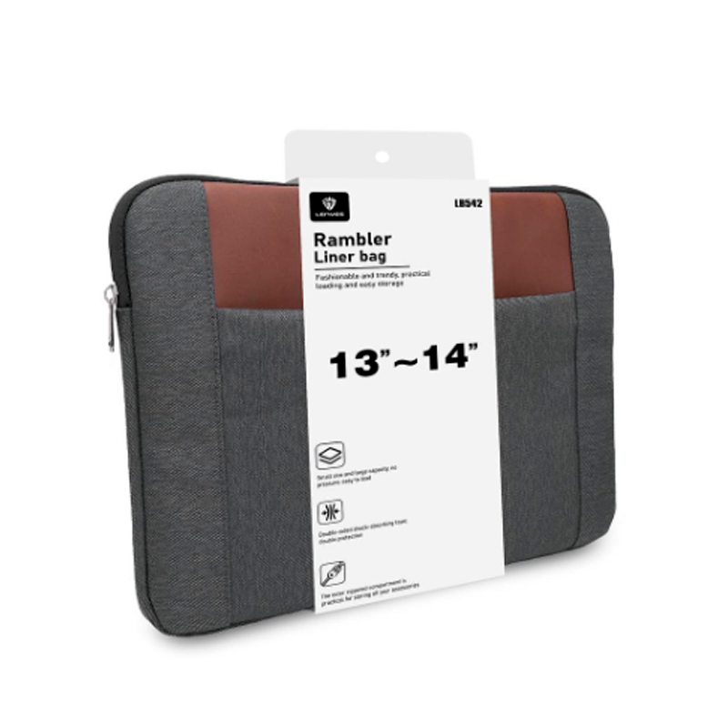 Bolso Notebook Protección Lenyes Lb542 13 Pulgadas Gris Cafe - Imagen 4