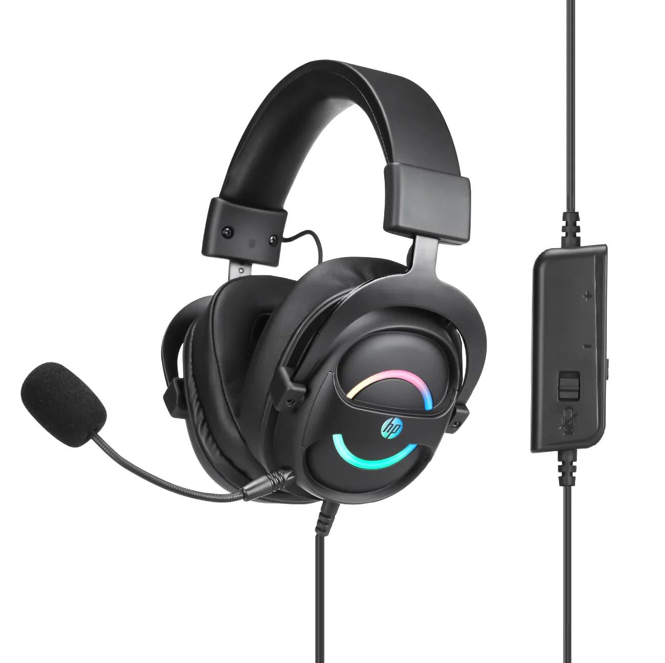 Audifonos Gamer Hp Dhe-8006 Usb Audio 7.1 Rgb Pc Negro - Imagen 2