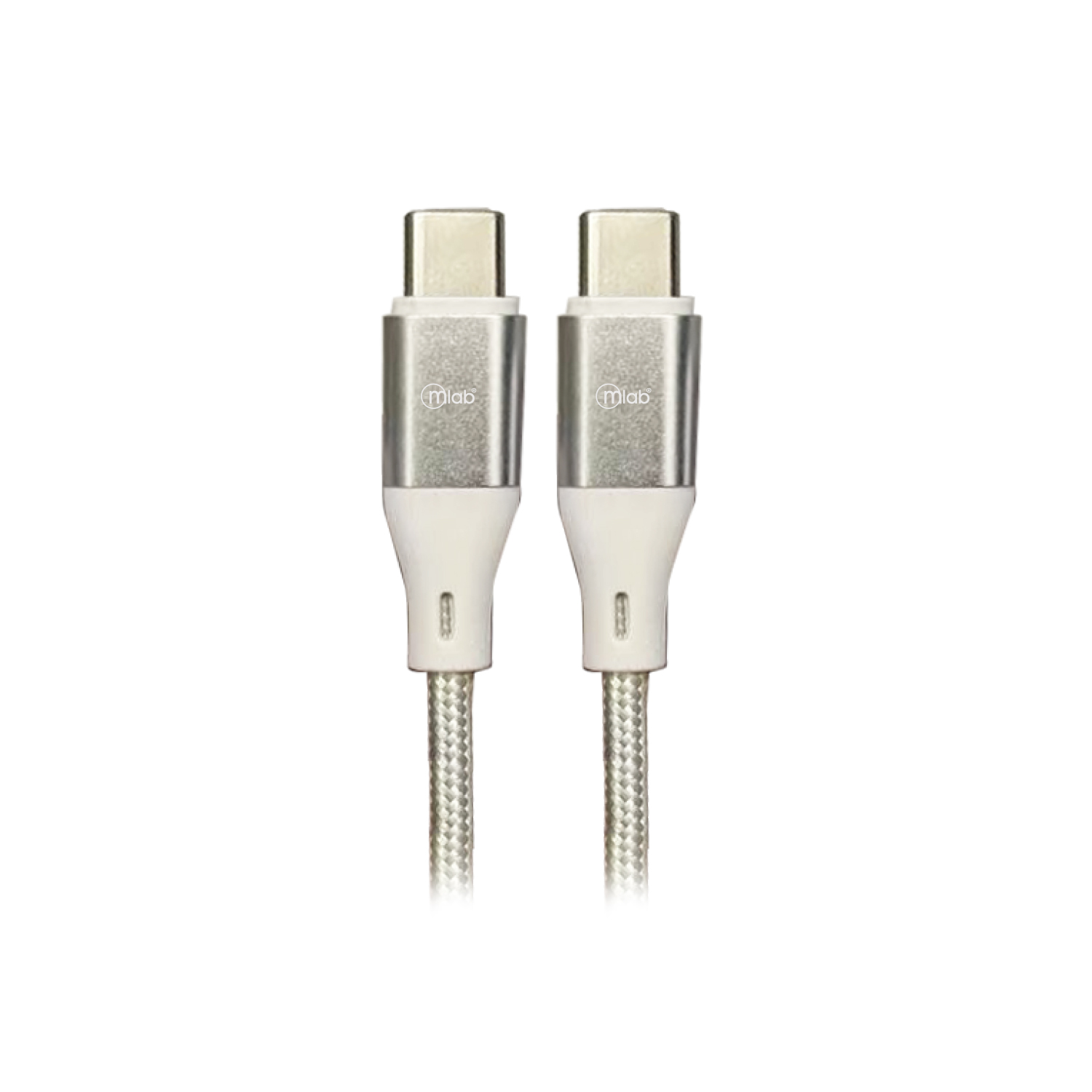 Cable Tipo C a Tipo C Microlab 1m Reforzado Blanco - Imagen 2