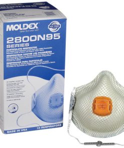Respirador para Partículas & Vapores Organicos 2800N95 HandyStrap® & Válvula Ventex® Moldex (Caja 10 Respiradores)
