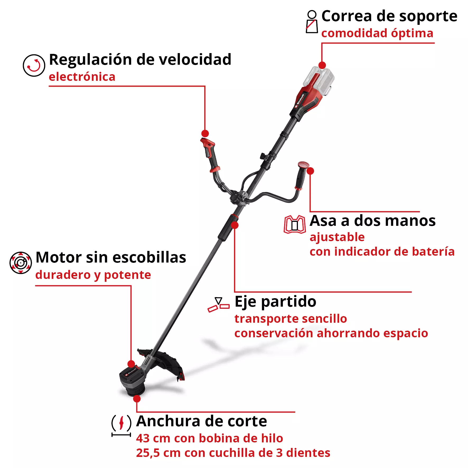 Destrozadora Inalámbricas GP-BC 36/430 Li BL-Solo Einhell - Imagen 3