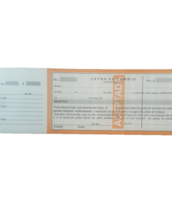 Letra De Cambio En Talonario  Papel Bond  De 70 Hojas
