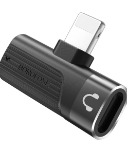 Alternative view of Adaptador Lightning Dual Borofone Bv14 Negro