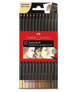 faber castell súper soft, lápices tonos piel x12