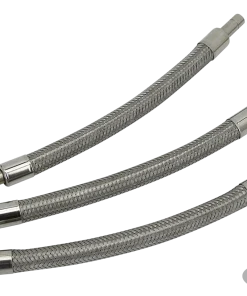 12" braided stainless hose w/pipe end For Harley-Davidson